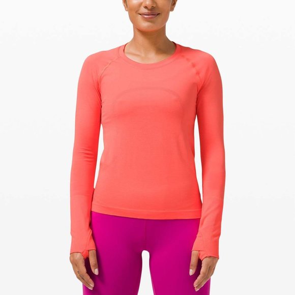 lululemon athletica Tops - NWT Lululemon Swiftly Tech Long Sleeve 2.o *Race, Sz 6, Sunset
